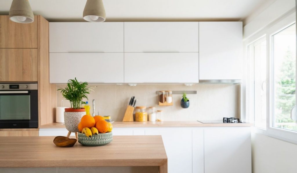 staged simple kitchen