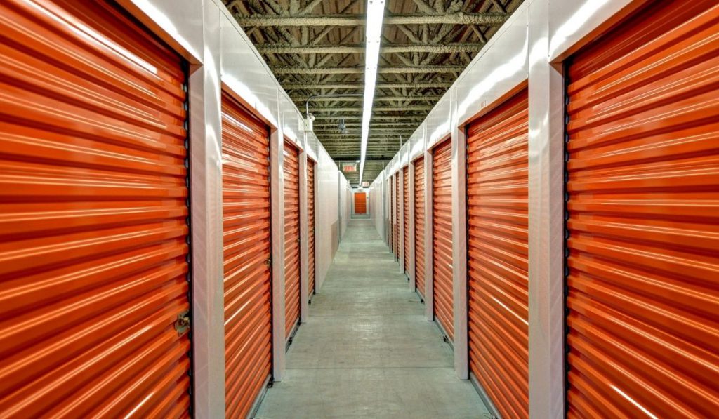 inside a storage facility