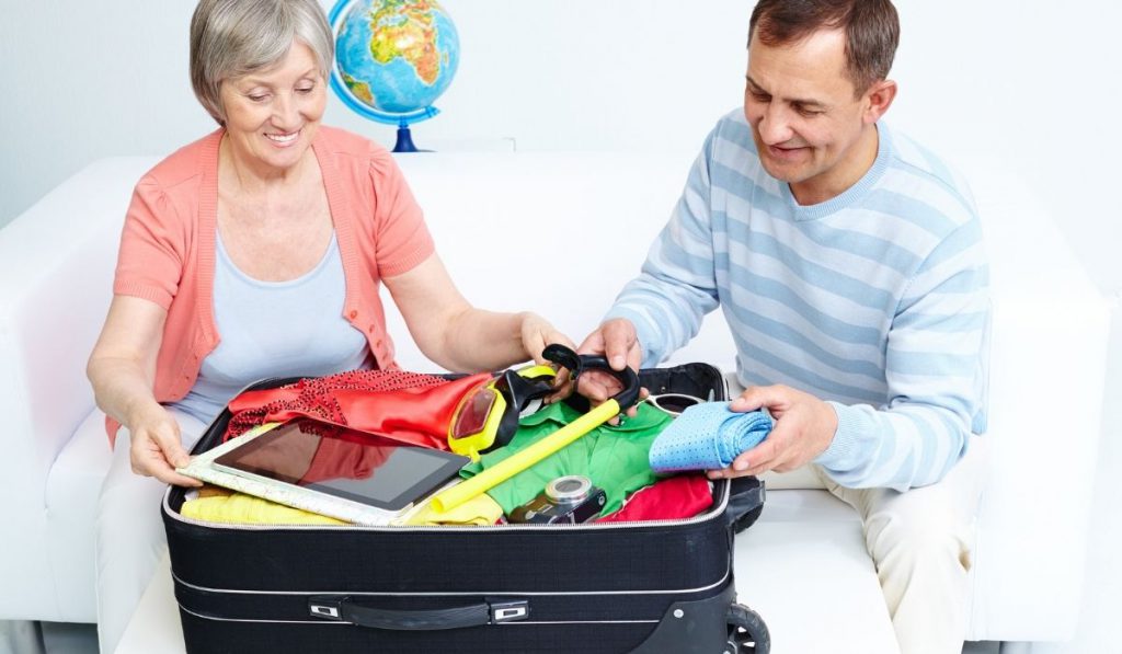 mom and dad packing stuff