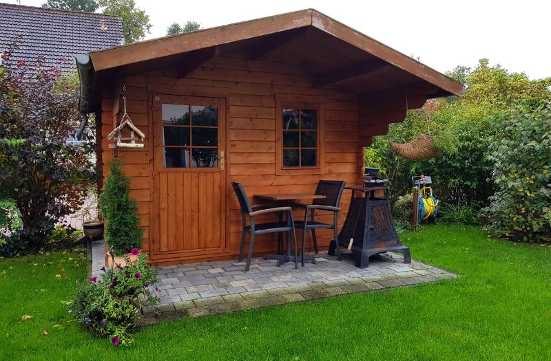 cozy wooden shed