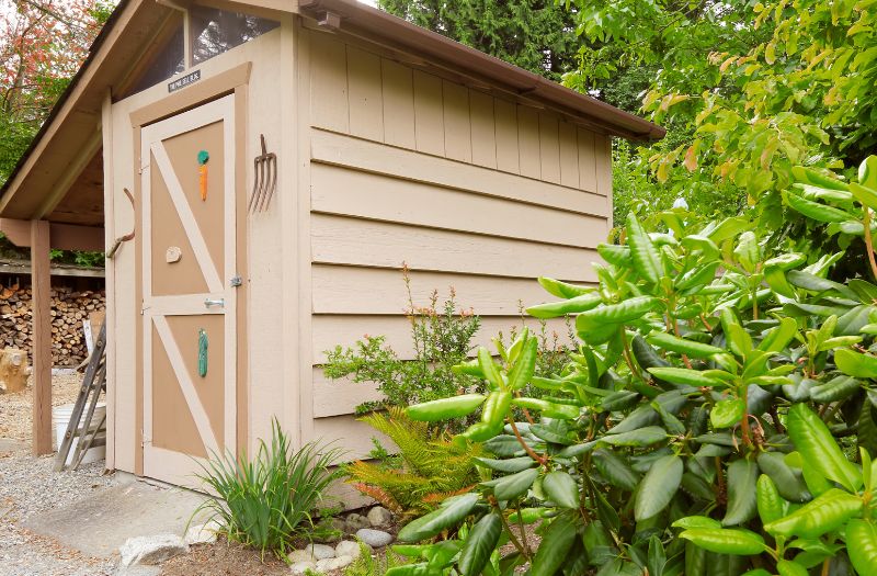 small shed for storing garden tools