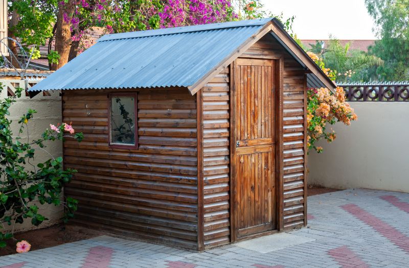 tiny wooden shed