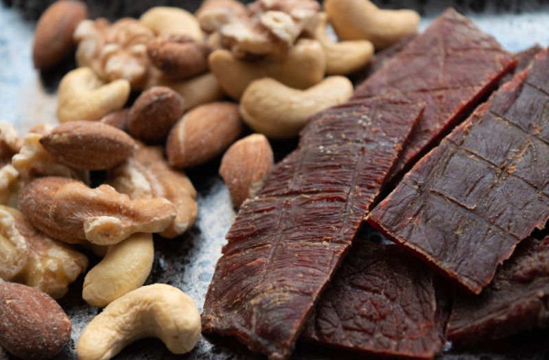 dry foods like nuts and beef jerky