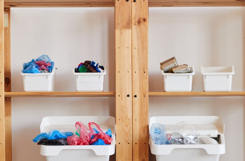 open shelves cabinet