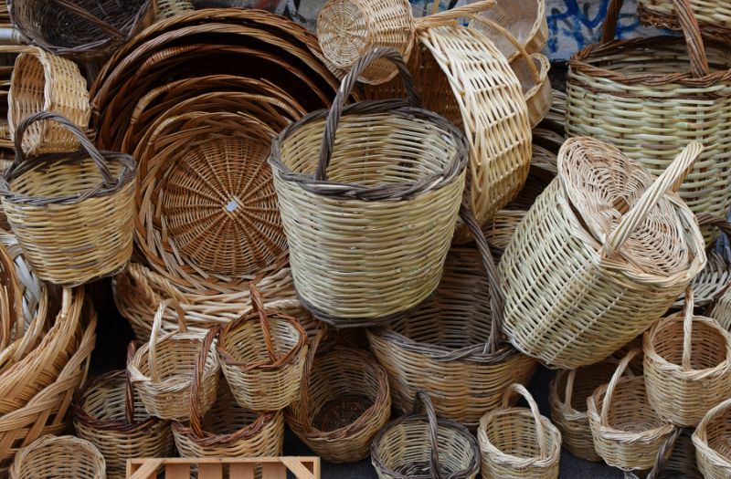 different bamboo storage in the market