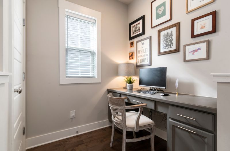 home office desk with drawers