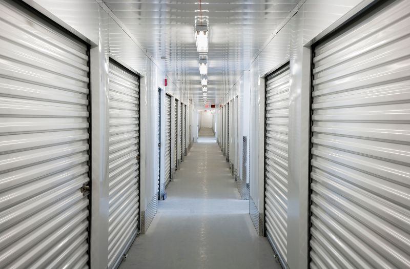 hallway in a storage facility