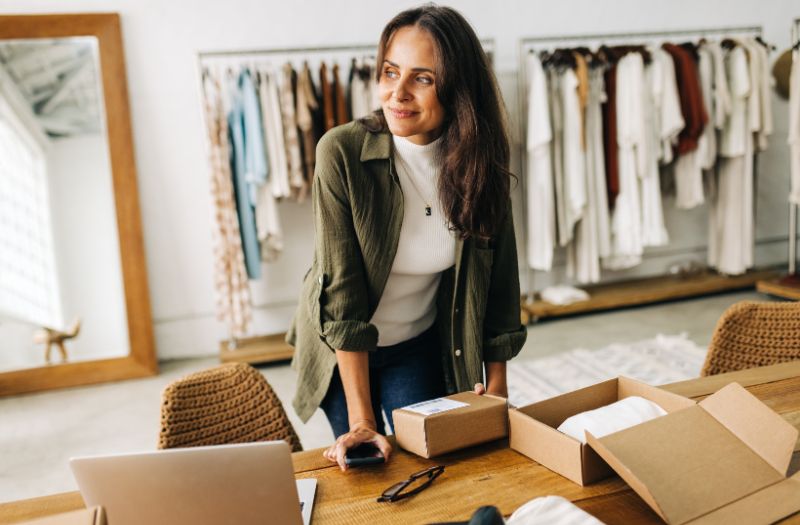 Business woman launches ecommerce store for her small business