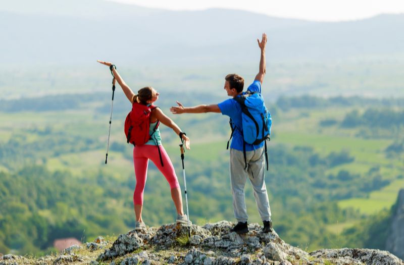 couple hiking over the weekend