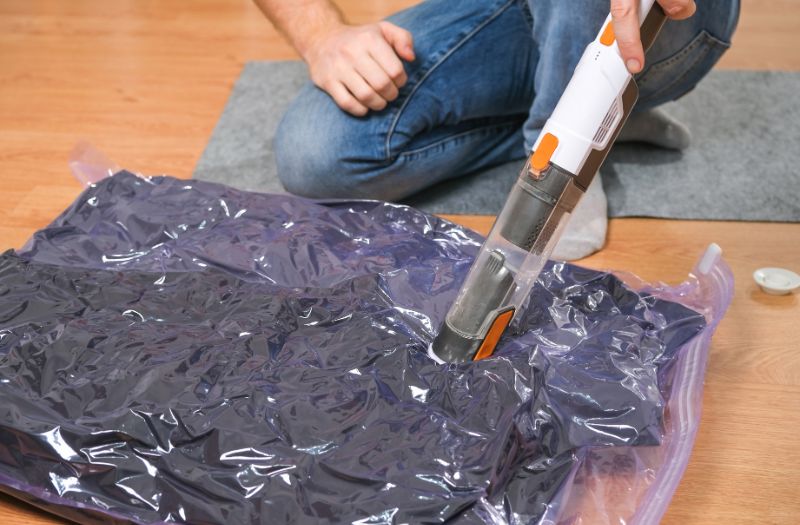 vacuum sealed storage for baby clothes